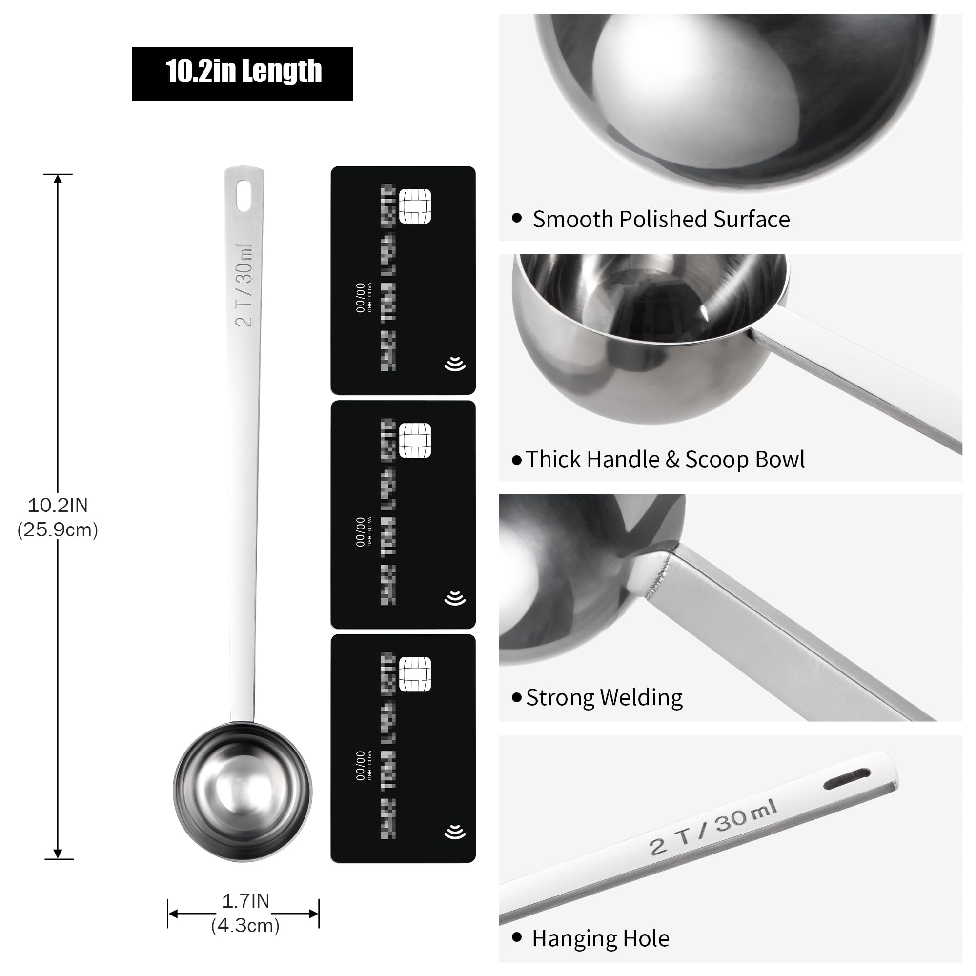 Doosu 18-8 stainless steel finish for lasting durability.