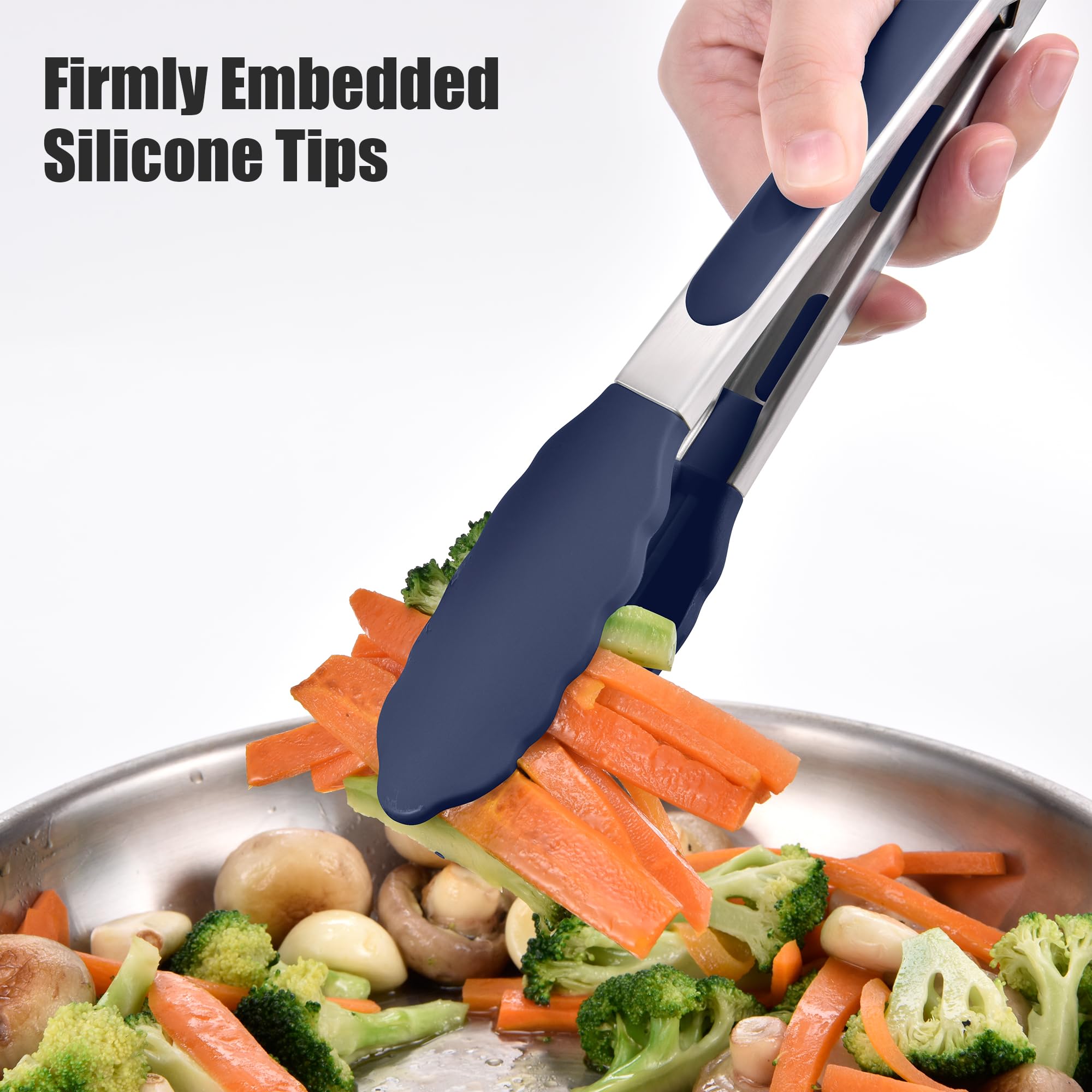 Doosu ergonomic soft silicone handles offer comfortable, secure grip