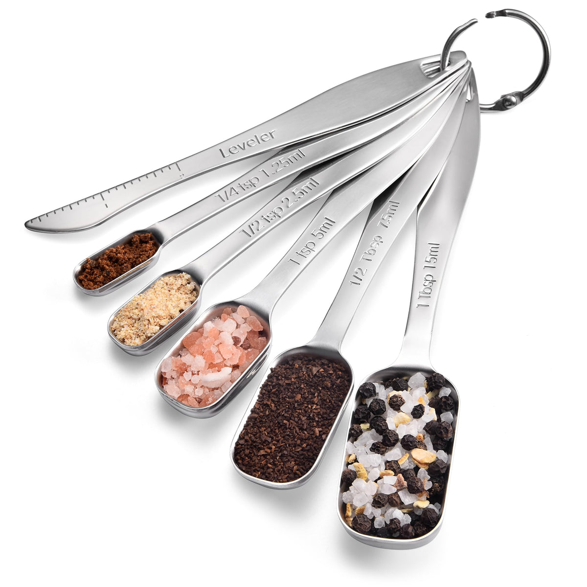 Doosu heavy-duty rectangular spoon ideal for tight spice jars.