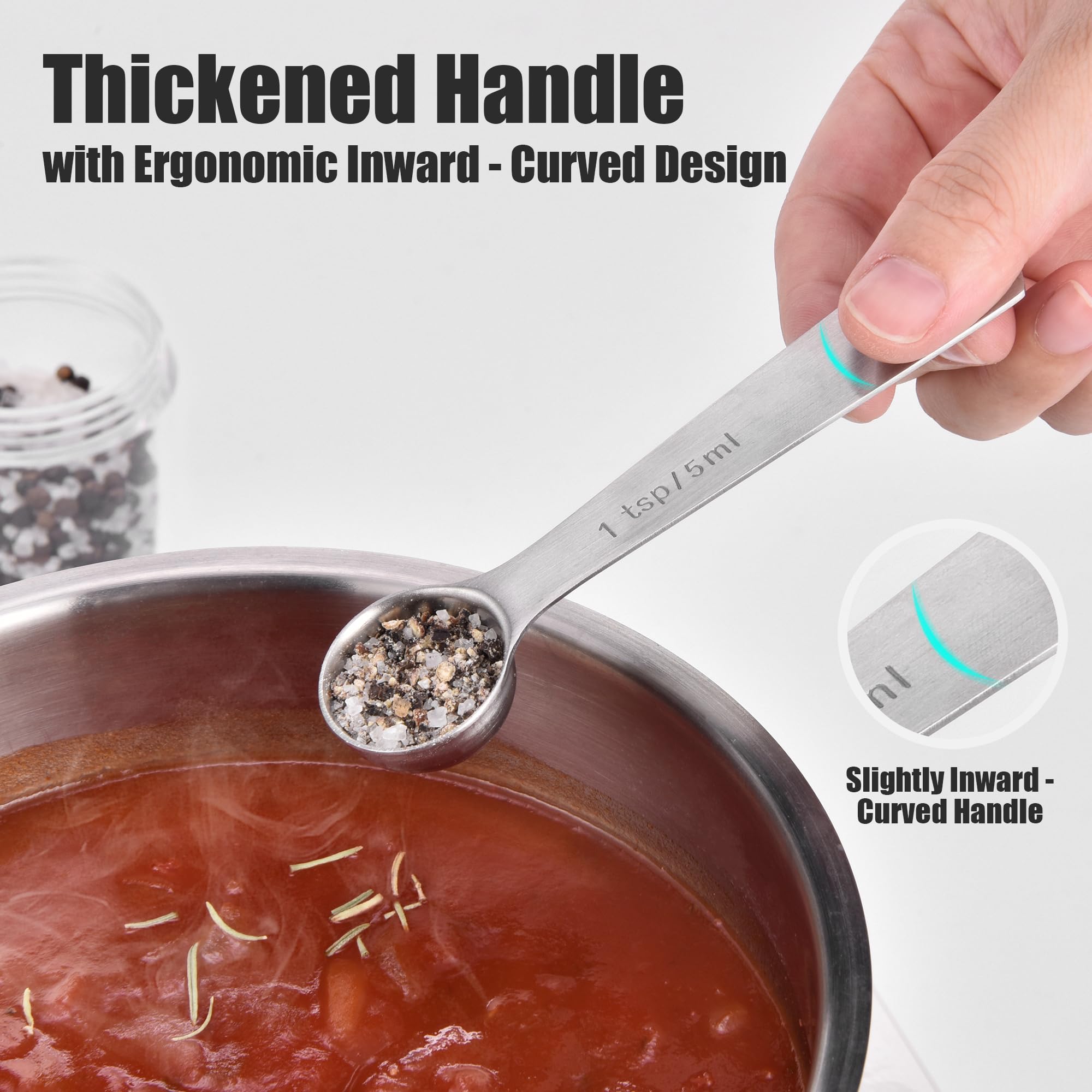 Doosu spoons have ergonomic handles for comfortable grip.