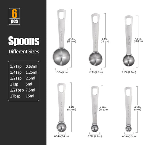 Nestable Doosu spoons with a ring for compact, organized storage in your kitchen.