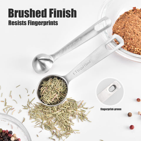 Doosu spoons show US and metric units for easy conversion.