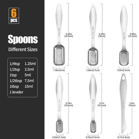 Doosu slim long-handle spoons for easy reach.