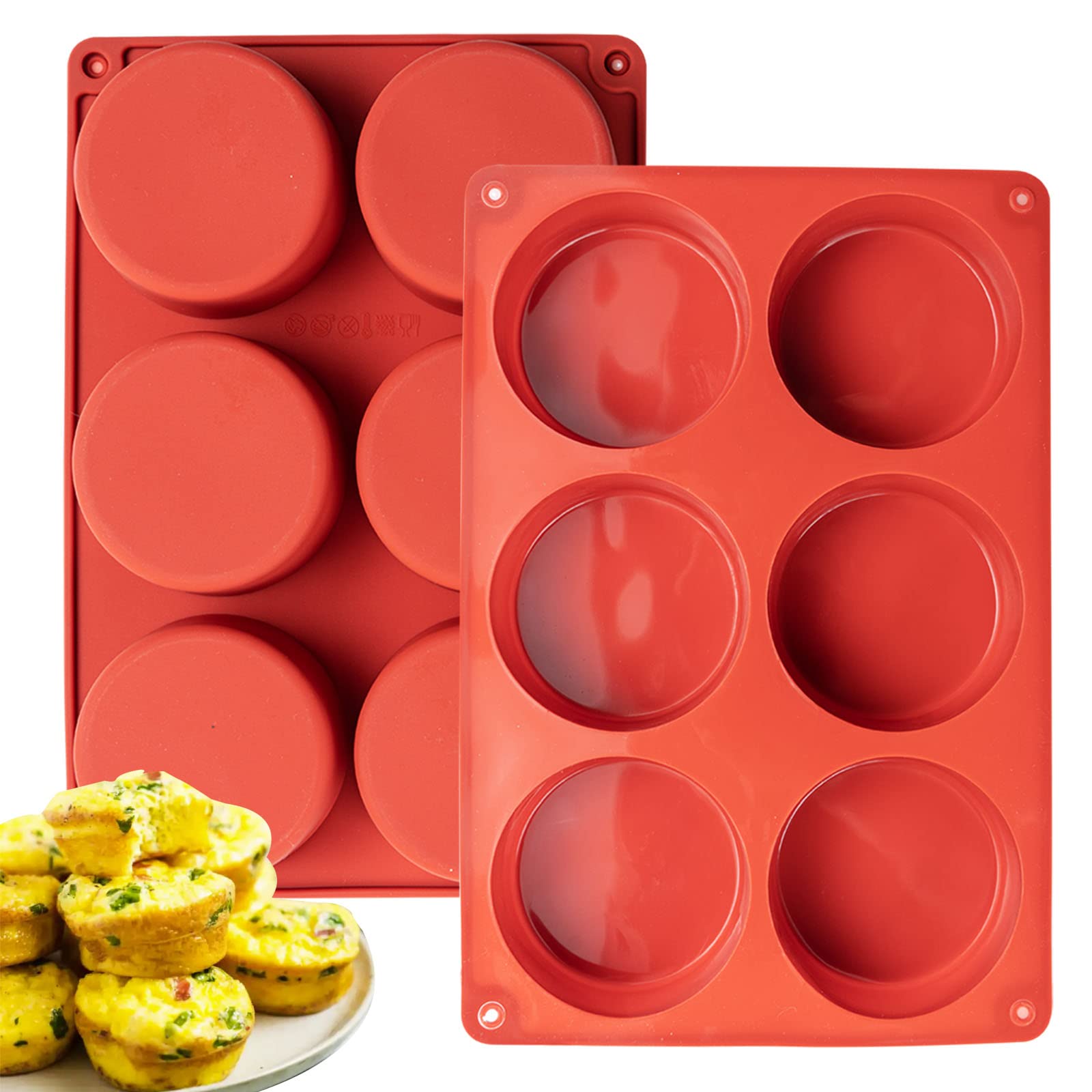 Dootafy silicone egg molds deep 3-inch pack enable easy-release for perfect egg bites.