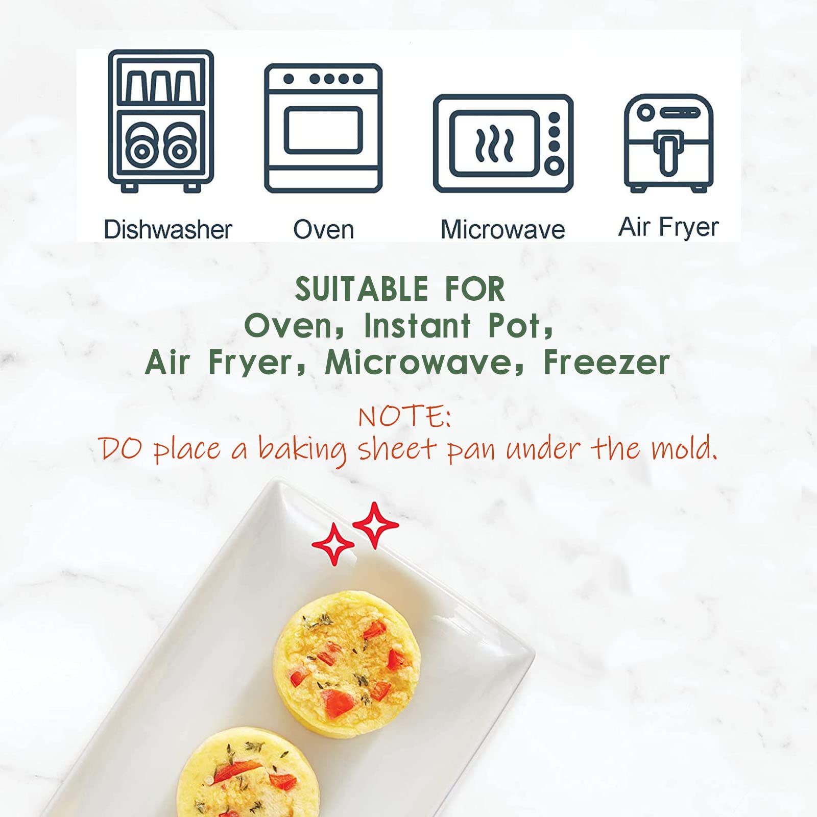 Dootafy silicone molds are dishwasher safe and oven-friendly for diverse cooking setups.