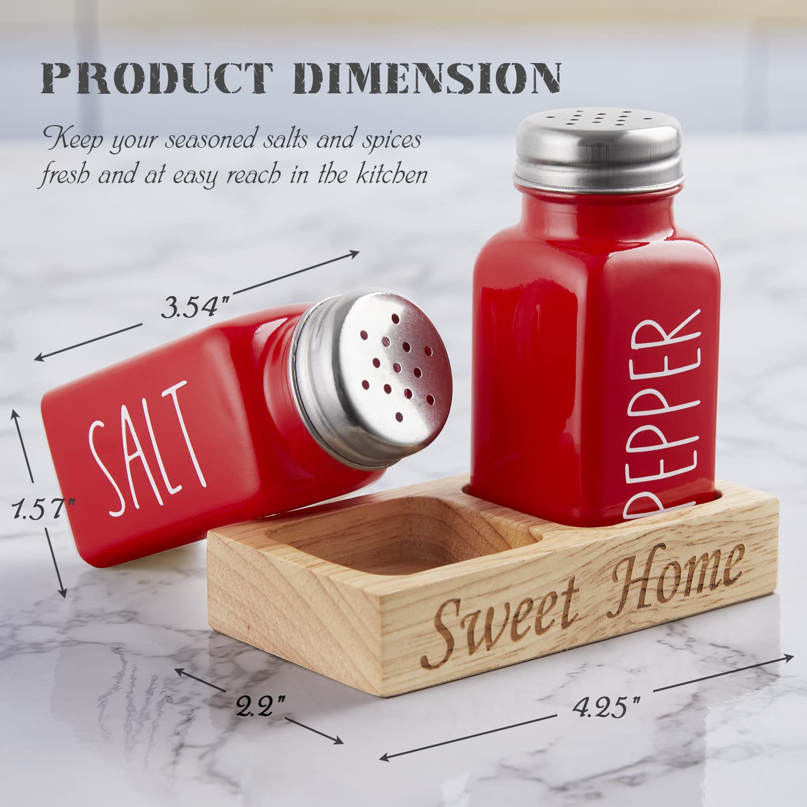 Dopeca salt pepper set with 13-hole caps for controlled seasoning.