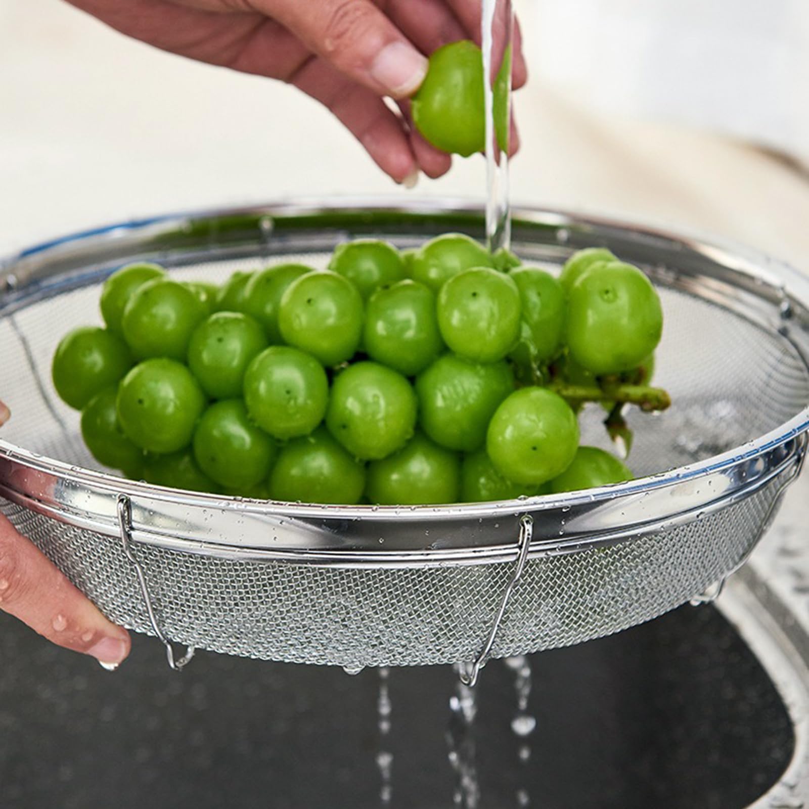 DOPMEP fine mesh strainer bowl dishwasher safe for easy cleaning after meals