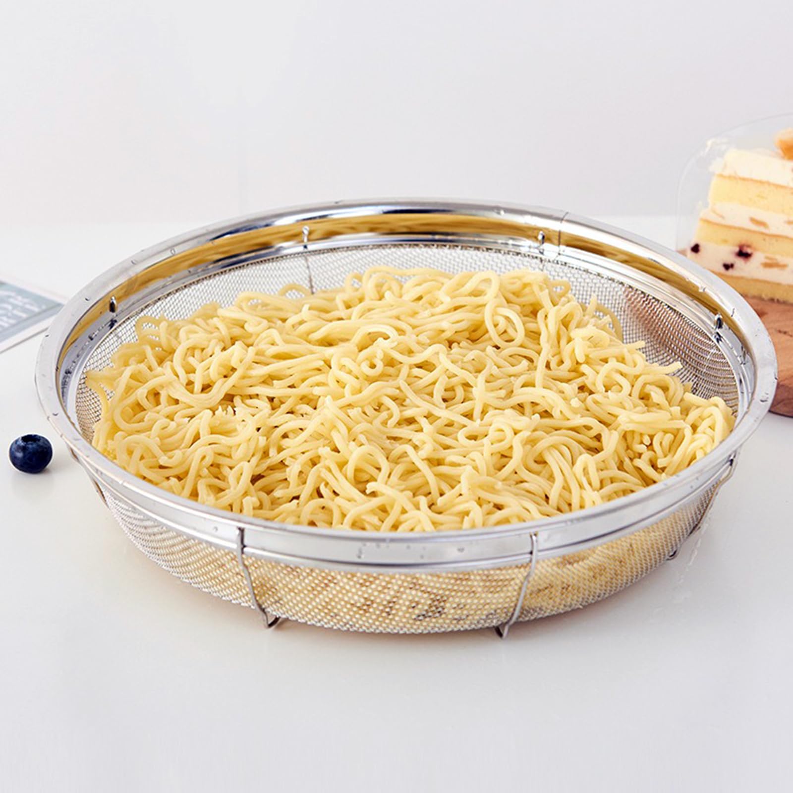 DOPMEP fine mesh strainer bowl stackable design saves kitchen space