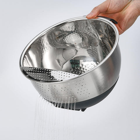 DOPMEP quinoa washer bowl with side drains for quick water release