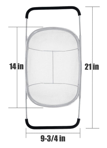 DOPMEP stainless steel colander with expandable handles for grip