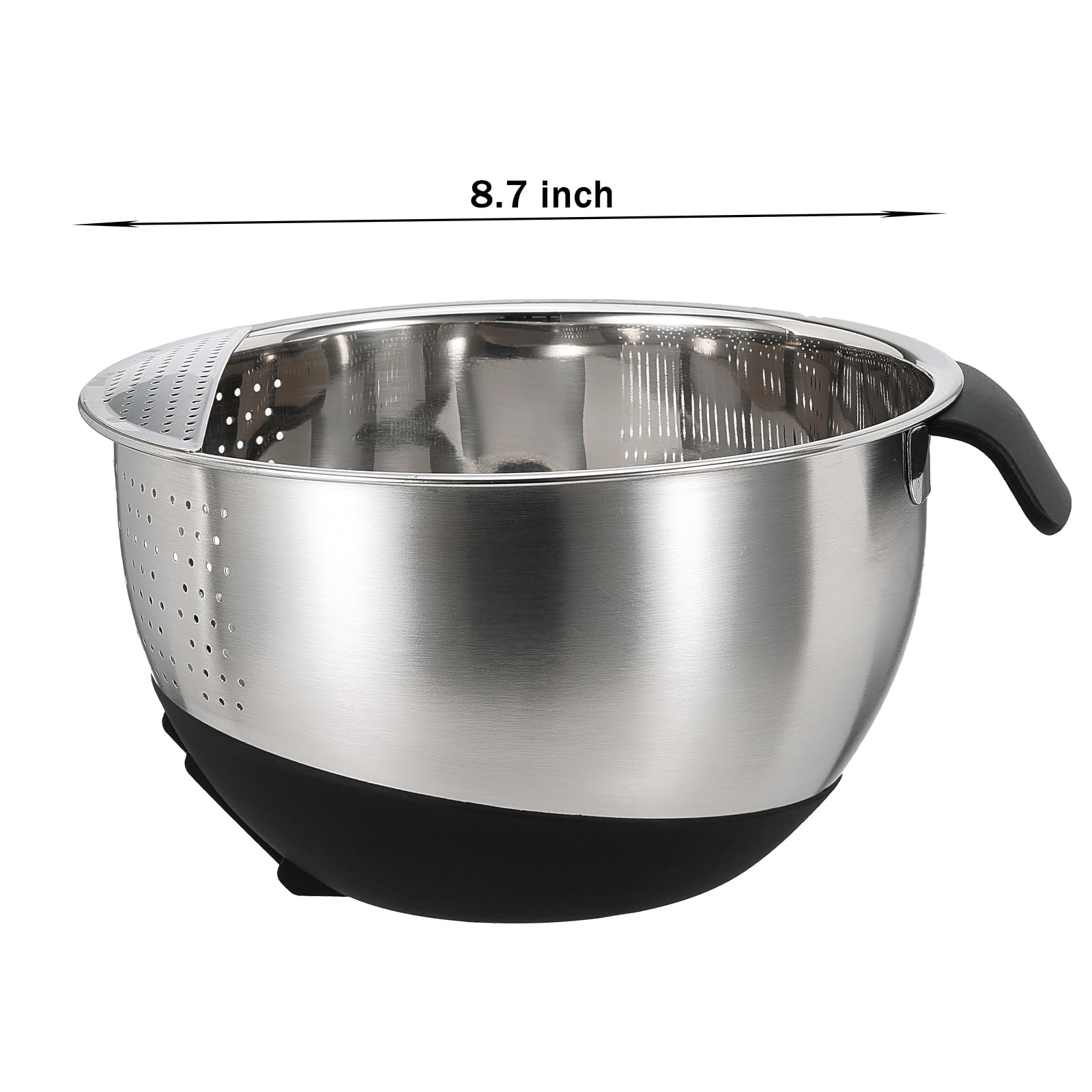 DOPMEP stainless steel colander with side drainers for efficient drainage