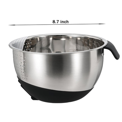 DOPMEP stainless steel colander with side drainers for efficient drainage