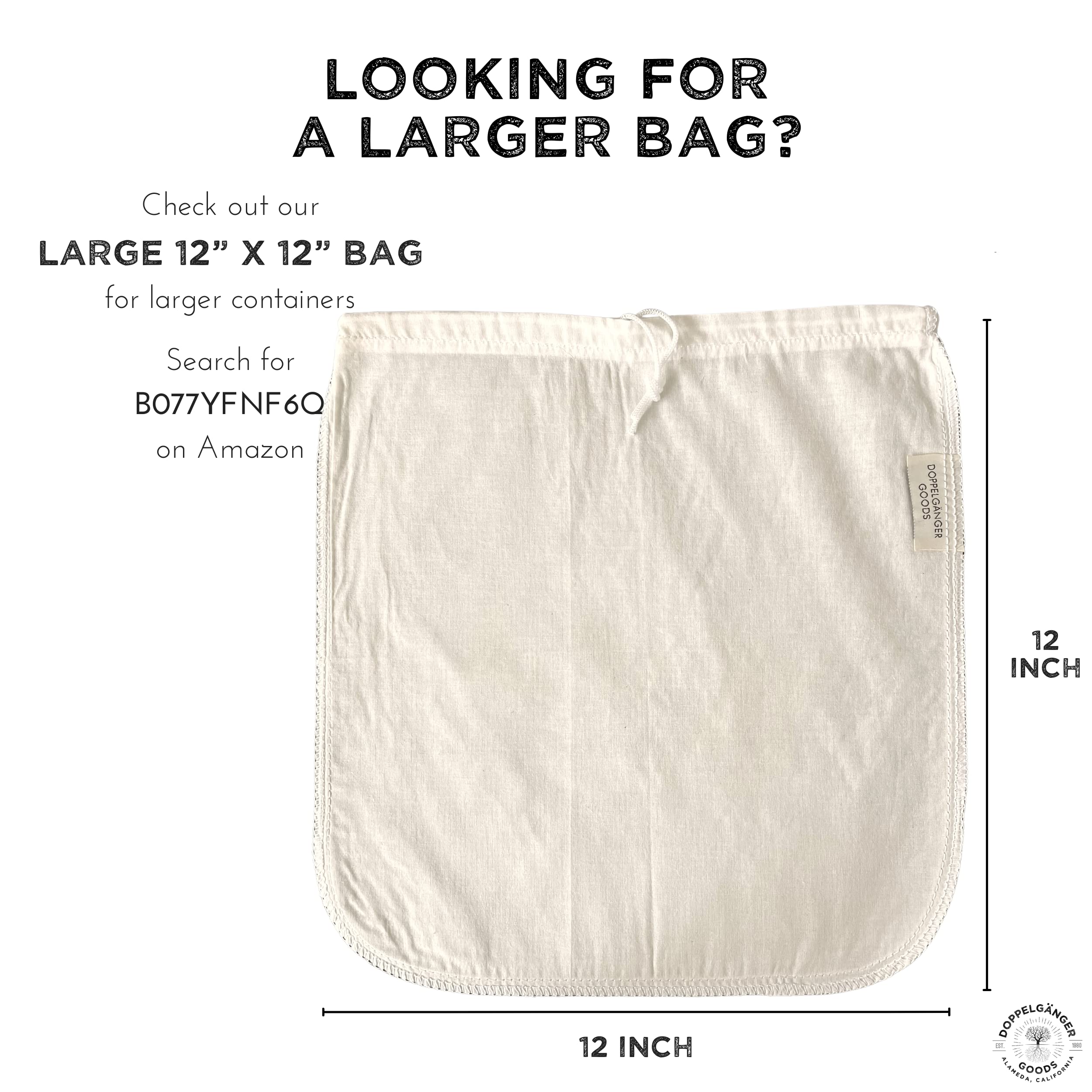 Doppeltree 8x12 bag used with Toddy systems and carafes.