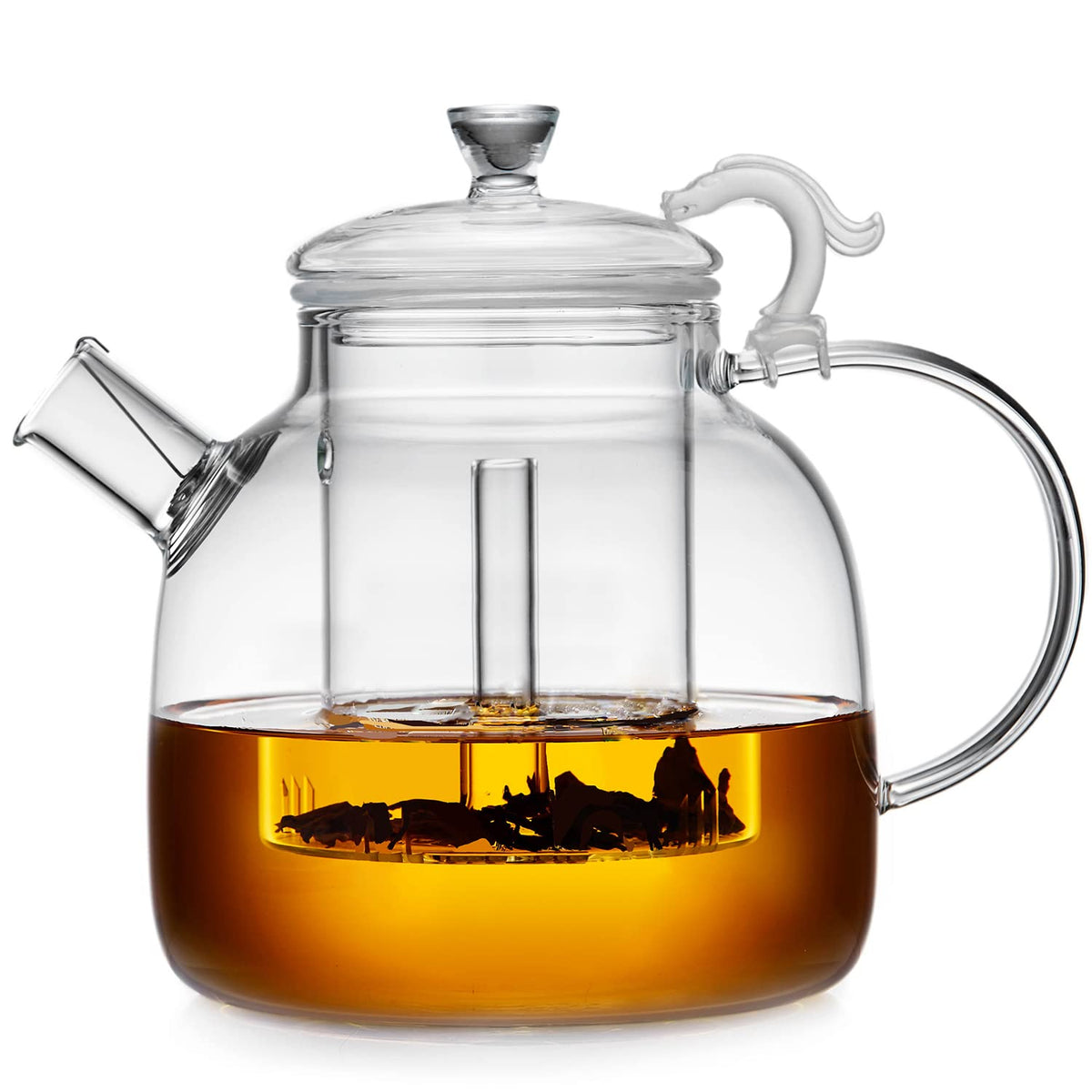 DOPUDO 68OZ glass teapot with infuser for clear stovetop brewing