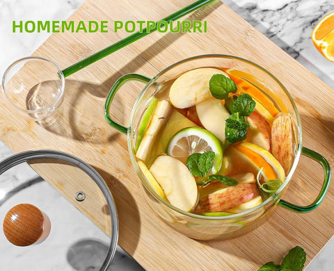 DOPUDO borosilicate glass pot ideal for soup and baby food.