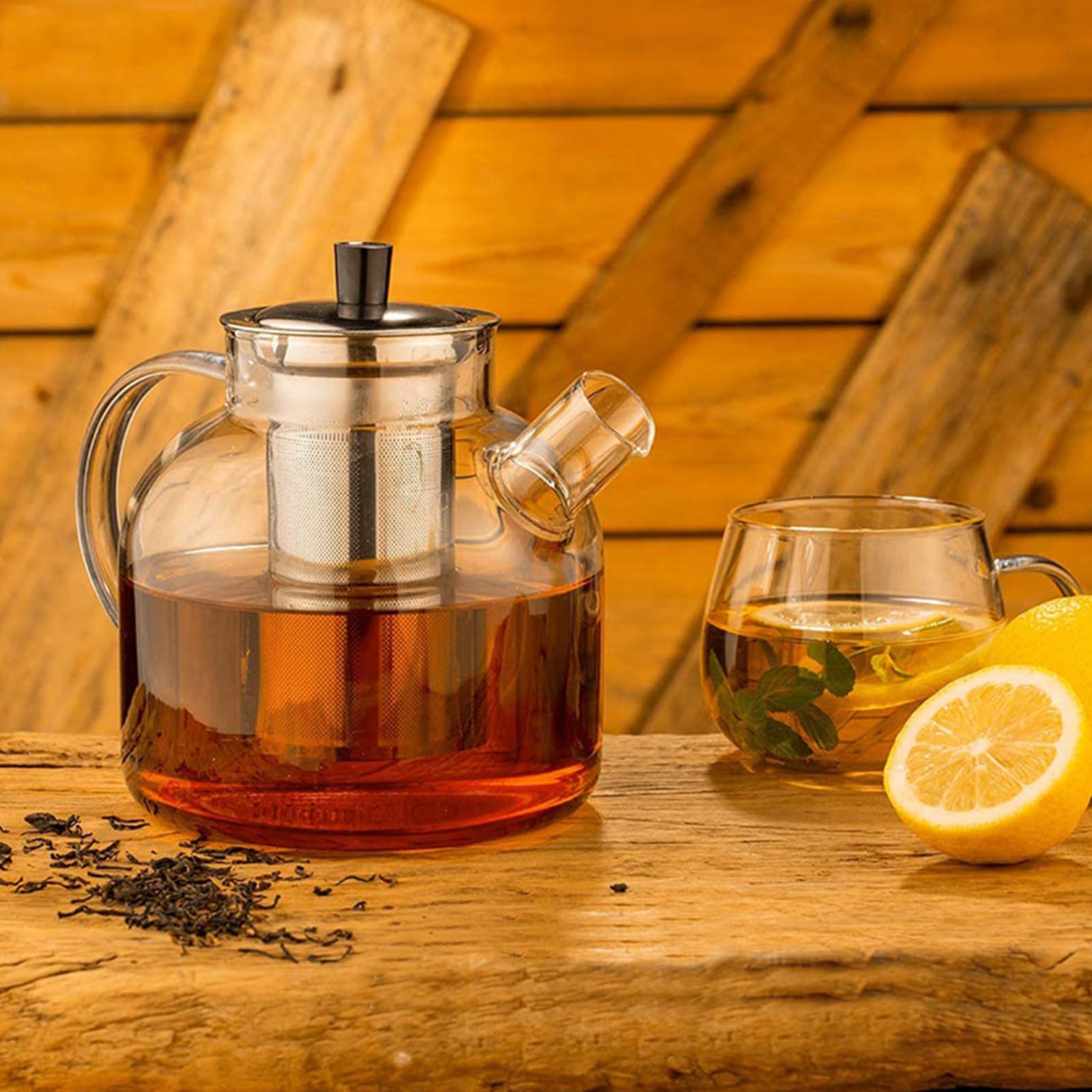 DOPUDO dishwasher safe glass teapot for simple cleanup