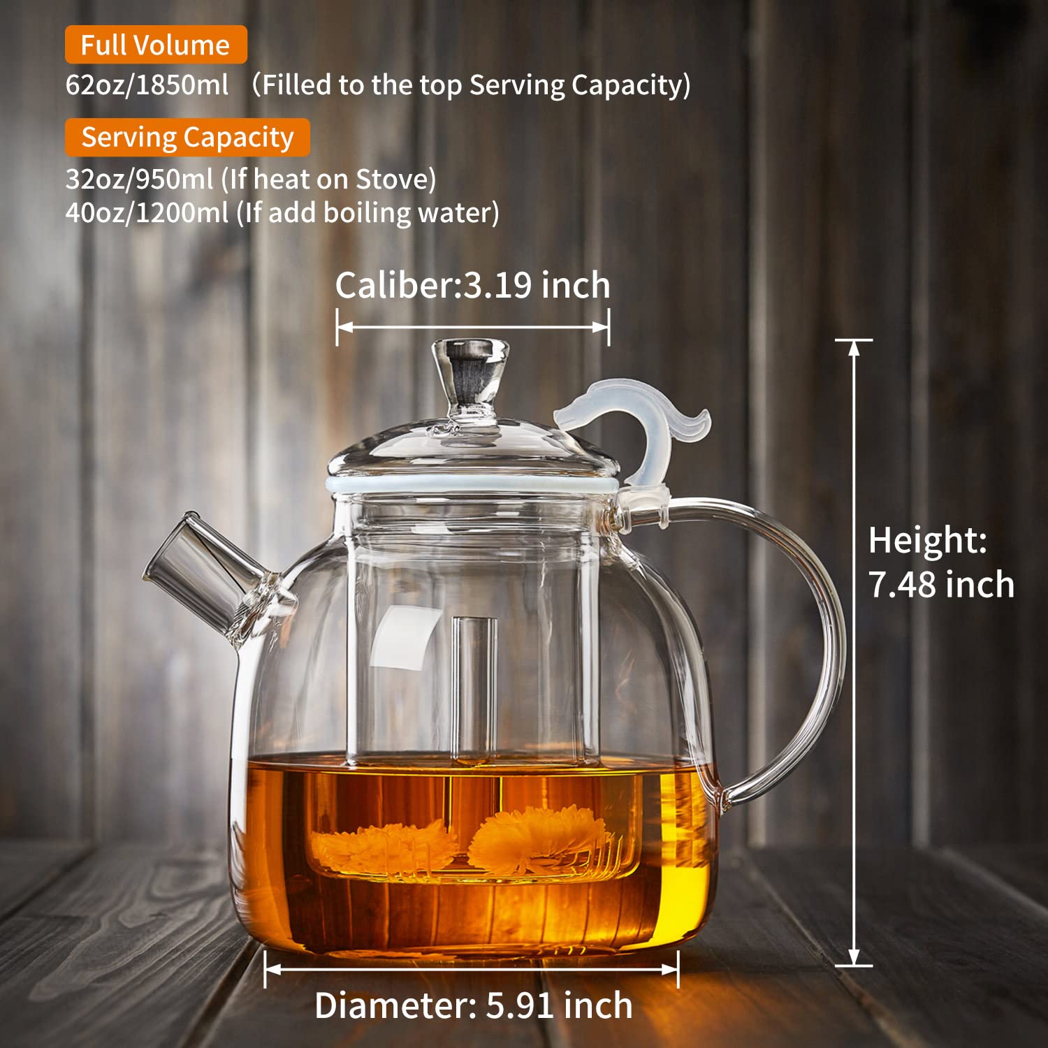DOPUDO stovetop-safe glass teapot enabling flexible brewing options
