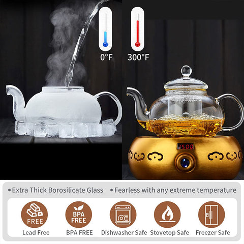 DOPUDO infuser supports blooming teas for full leaf unfurling