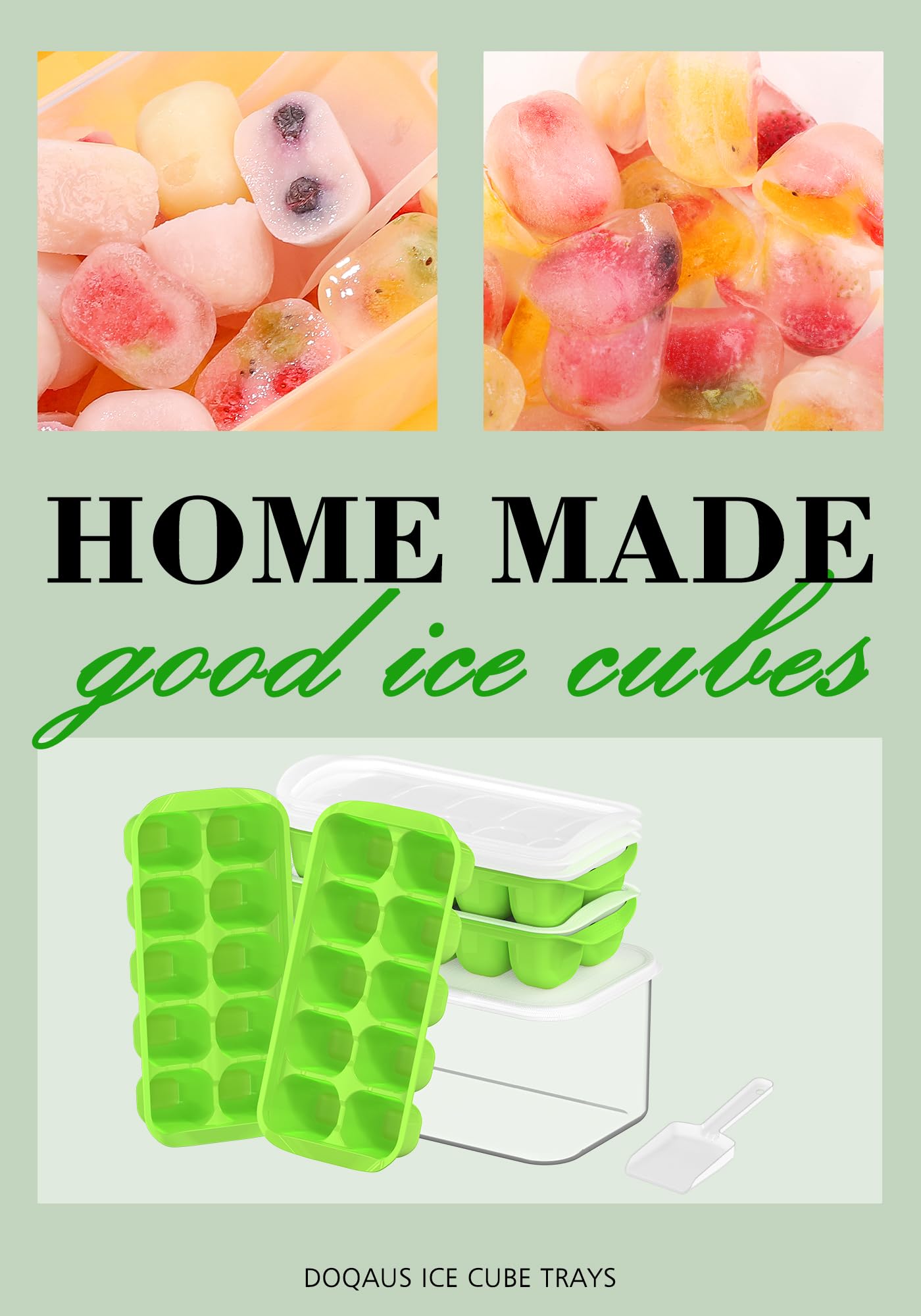 DOQAUS BPA-free silicone trays for safe repeated use.