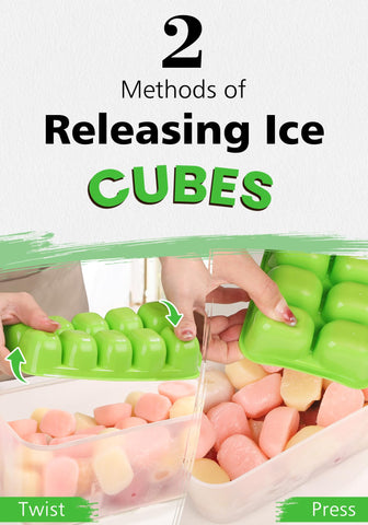 DOQAUS stackable ice trays save freezer space in small kitchens.