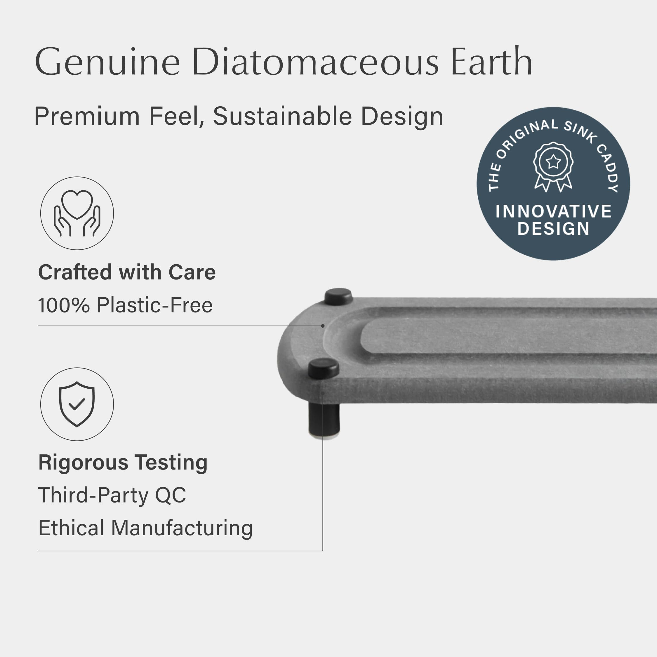 Dorai diatomaceous earth close-up highlights natural material and rapid water absorption.