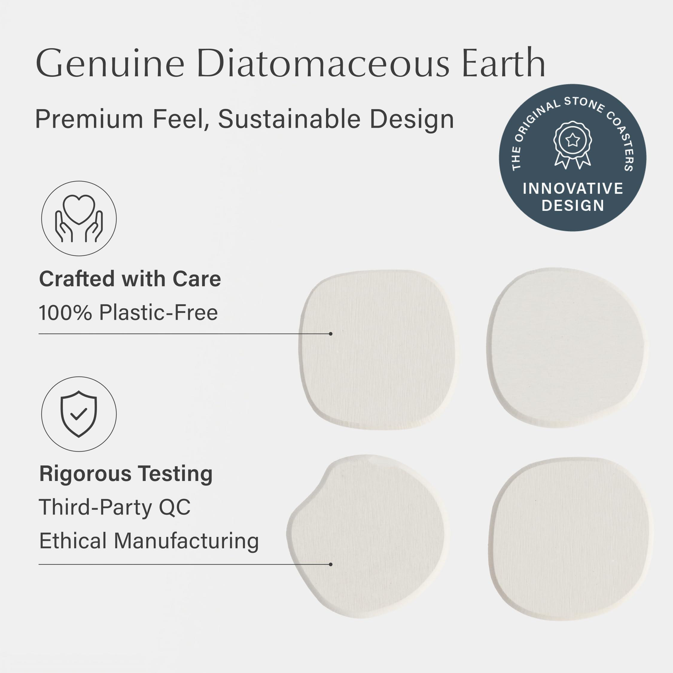 Dorai diatomite technology coaster demonstrates rapid moisture absorption.