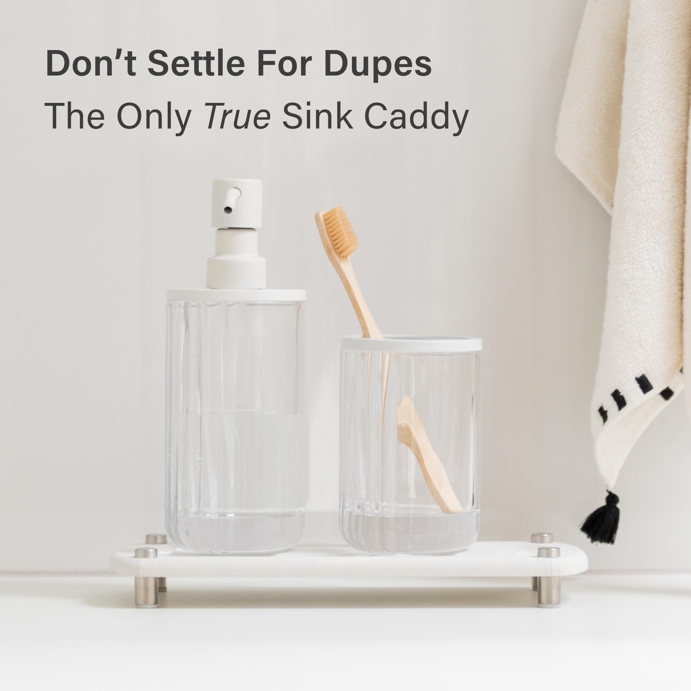 Dorai Sink Caddy easy to clean with soap and optional sanding.