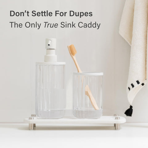 Dorai Sink Caddy easy to clean with soap and optional sanding.