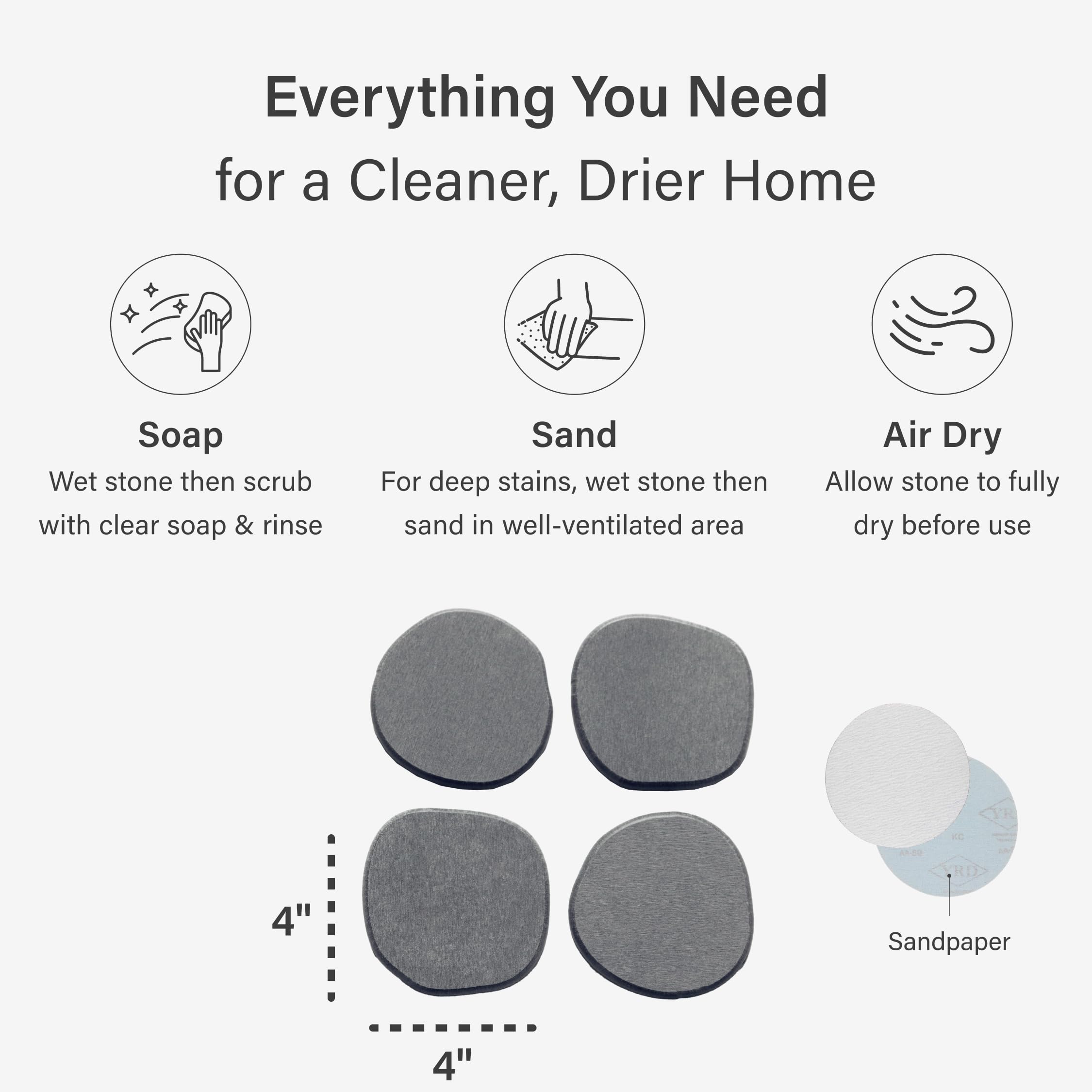 Dorai stone coaster care guide included for long-lasting look