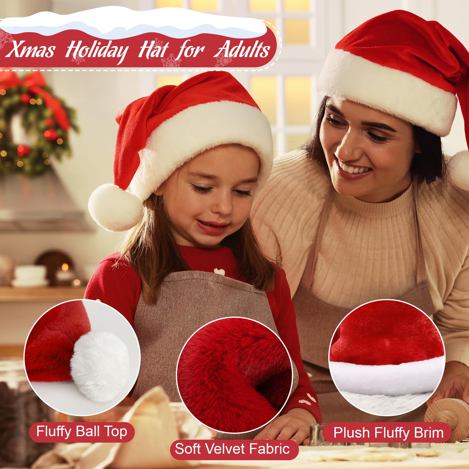 DORBOKER Santa hat adds playful holiday style