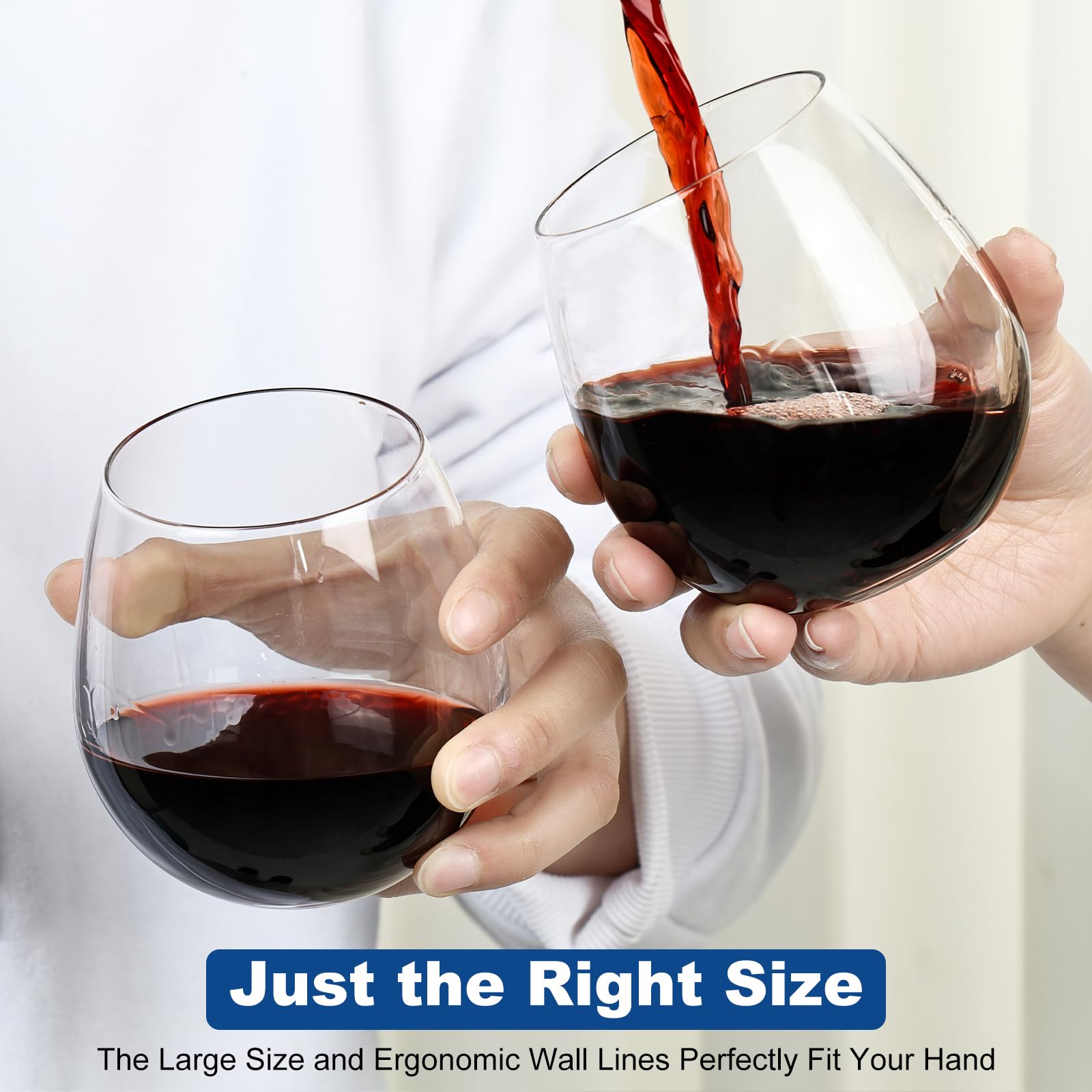 DORELINA dishwasher-safe wine glasses simplify cleanup after gatherings