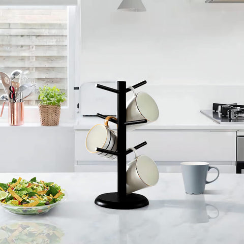 Dorhors Coffee Bar Organizer helps tidy cups and decorative accessories.