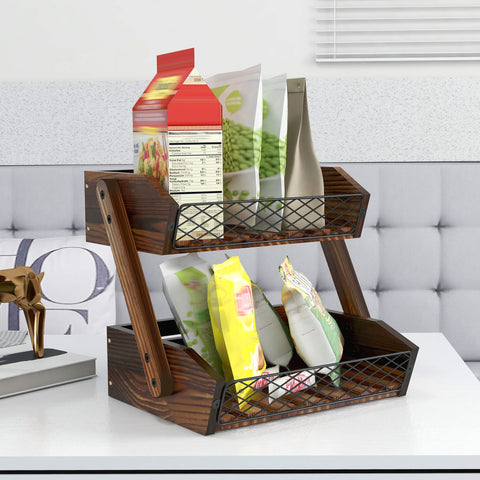 Dorhors space-saving display for fresh produce and bakery items.
