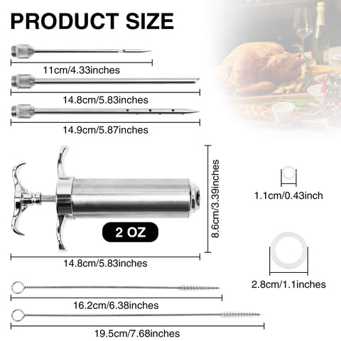 Dormercy injector needles set ready for flavorful turkey infusion.