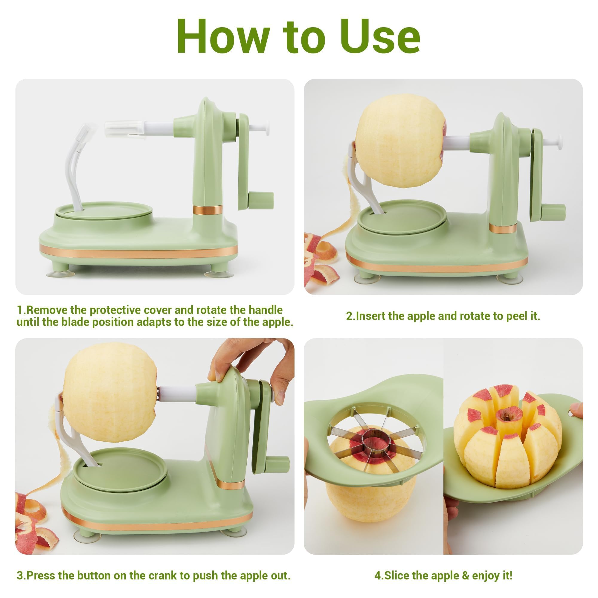 Dormercy Stainless steel blades provide smooth peeling