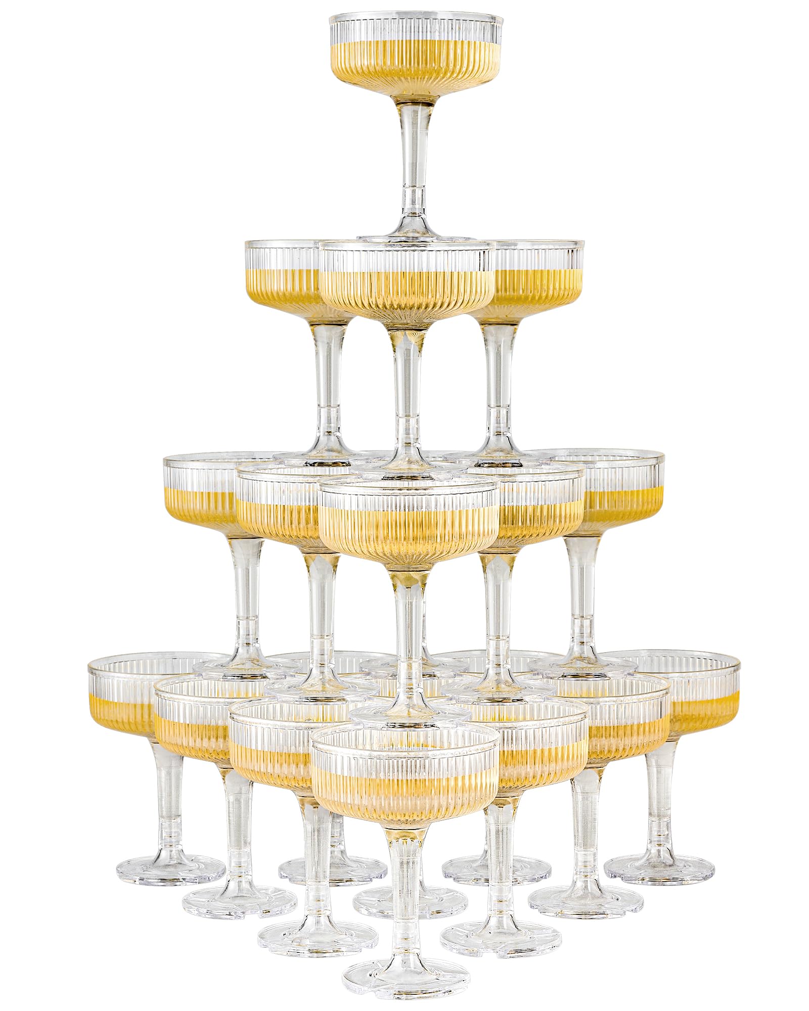 DORONAN champagne tower set in clear acrylic for elegant wedding displays