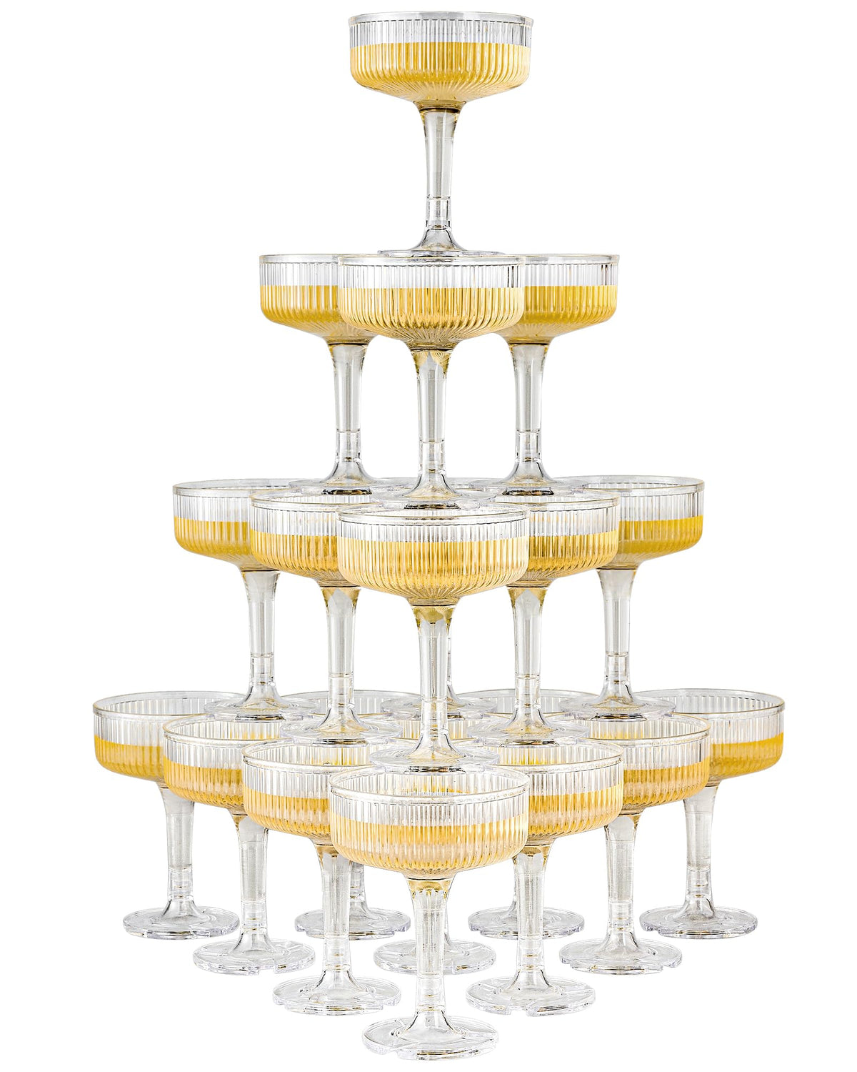 DORONAN champagne tower set in clear acrylic for elegant wedding displays