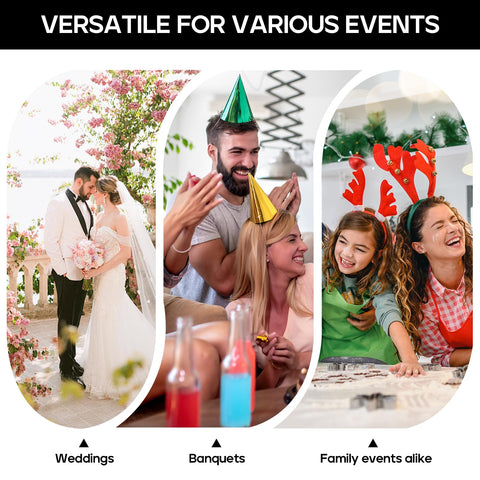 DORONAN reusable champagne cups for glossy towers and festive toasts