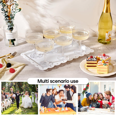 DORONAN unbreakable champagne glasses in a 20 pack for bars and parties