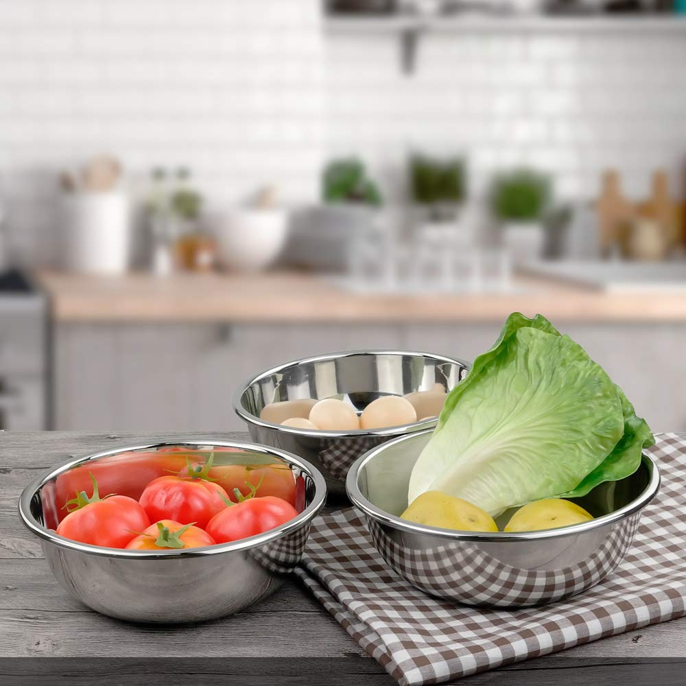Doryh mixing bowls with flat base for stable, easy mixing.