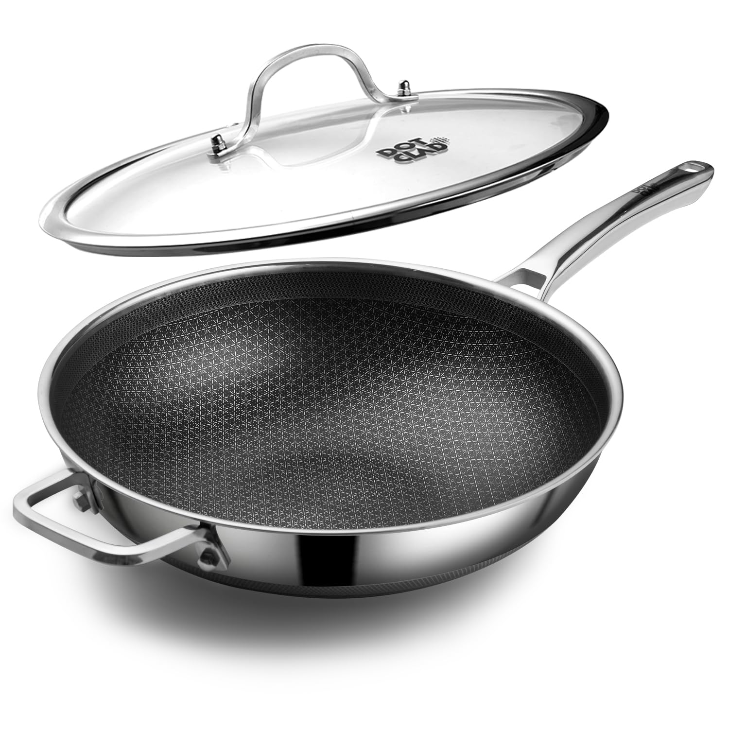 DOTCLAD 13-inch wok with lid offers versatile stir-fry and sautéing with easy flavor release.