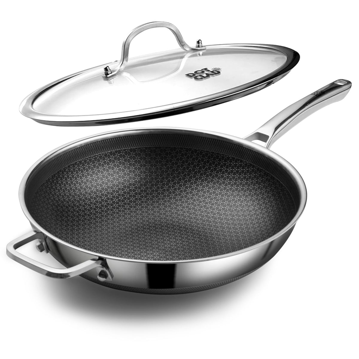 DOTCLAD 13-inch wok with lid offers versatile stir-fry and sautéing with easy flavor release.