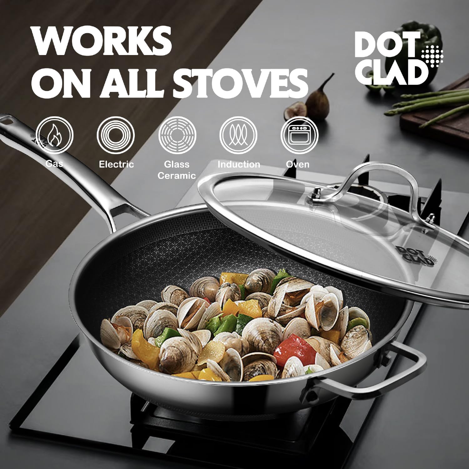 DOTCLAD Wok is dishwasher-safe for easy cleanup after meals