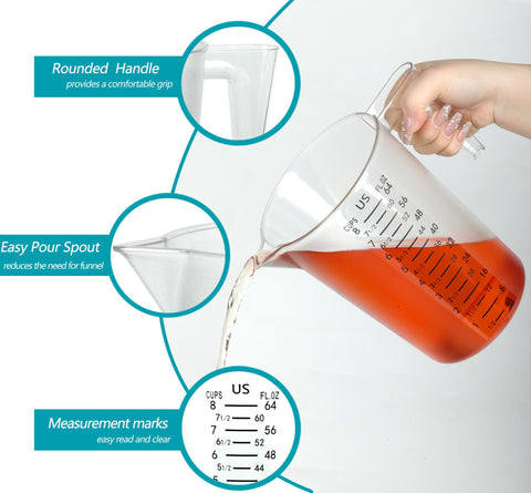 Dotinghux clear measuring marks with frosted surface for quick reading