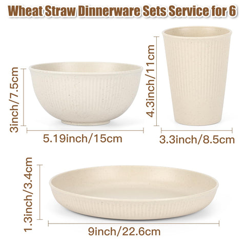 Dotpilgo wheat straw bowl, lightweight and break-resistant for soups and salads.