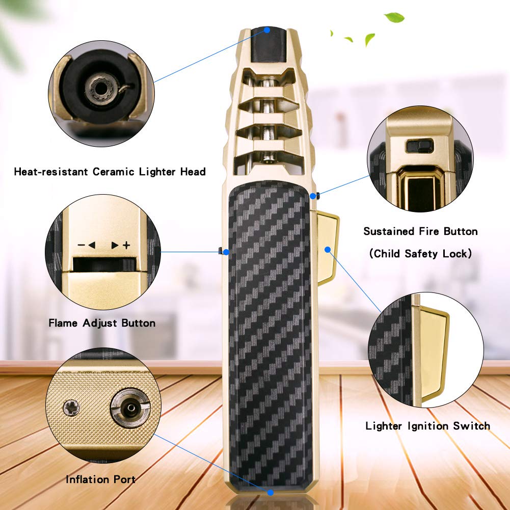 DOUBFIVSY golden flame emphasizing heat focus for precision lighting