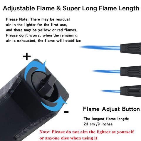 DOUBFIVSY Butane Torch Lighter metal casing image demonstrates premium zinc alloy construction.