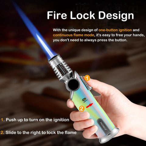 DOUBFIVSY fire lock design enables secure one-handed flame control