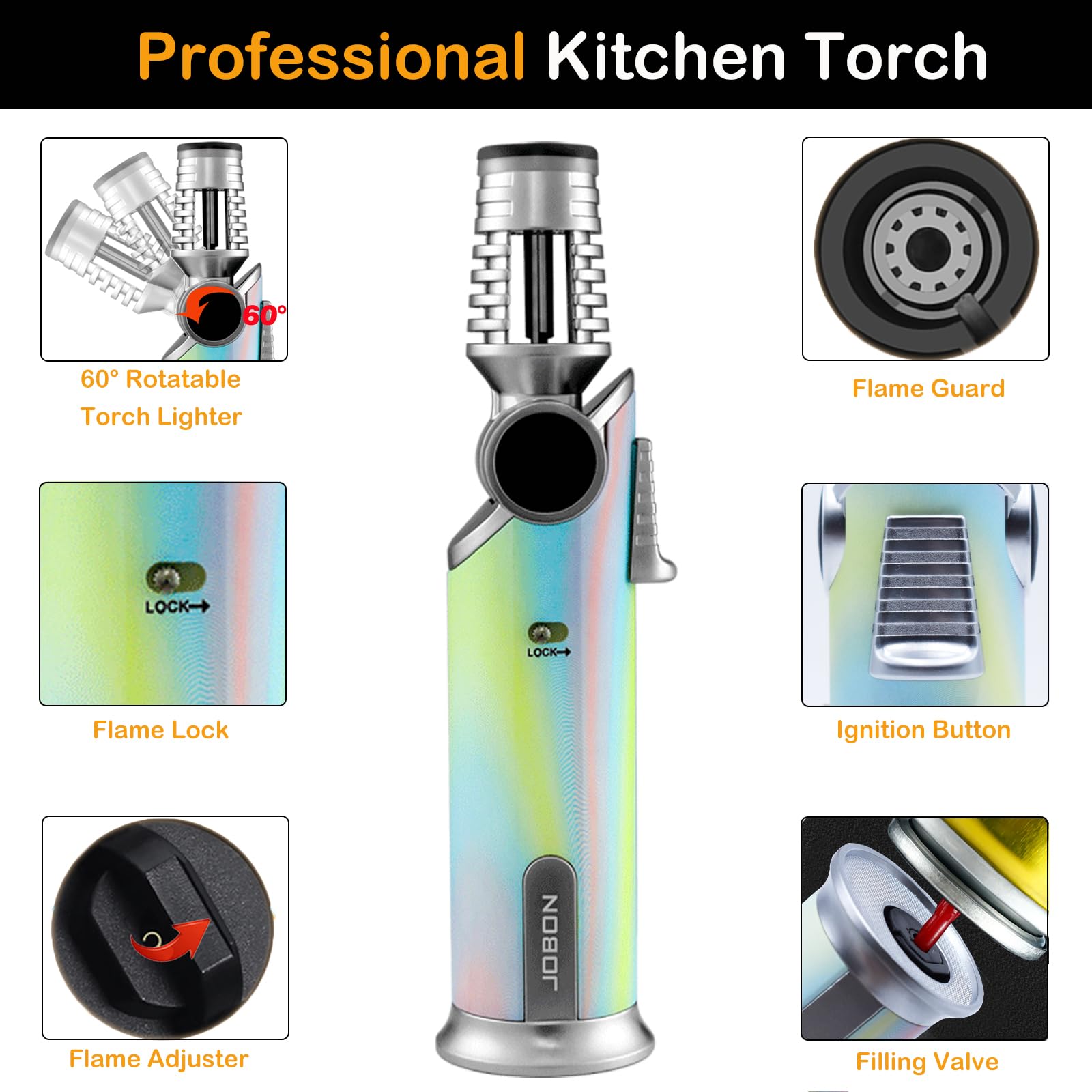 DOUBFIVSY refillable torch lighter for reusable performance