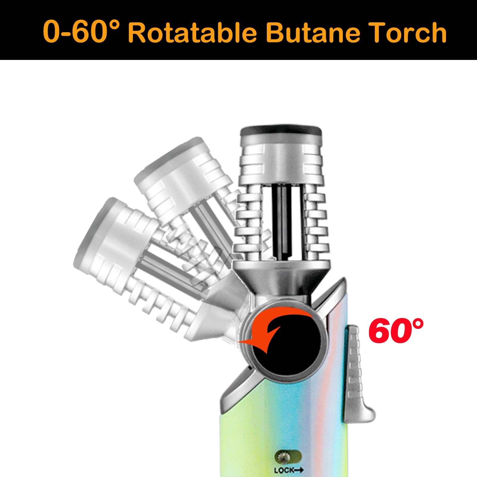 DOUBFIVSY windproof torch ideal for outdoor grilling and camping